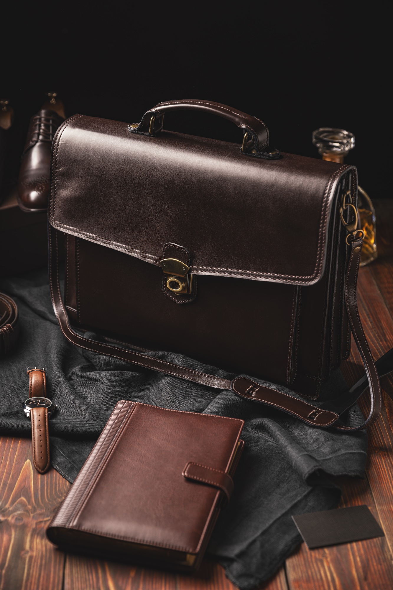 Businessman bag with notebook