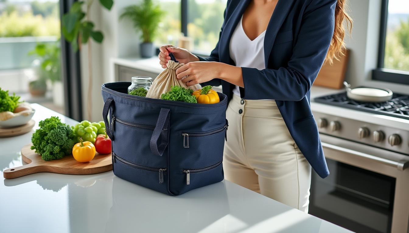 découvrez l'organisateur de sac cabas, l'accessoire pratique et indispensable pour faciliter vos courses et garder vos affaires bien rangées.