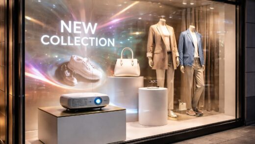 découvrez comment le vidéoprojecteur acer transforme votre vitrine animée pour le lancement de votre nouvelle collection, attirant tous les regards grâce à une animation dynamique et captivante.