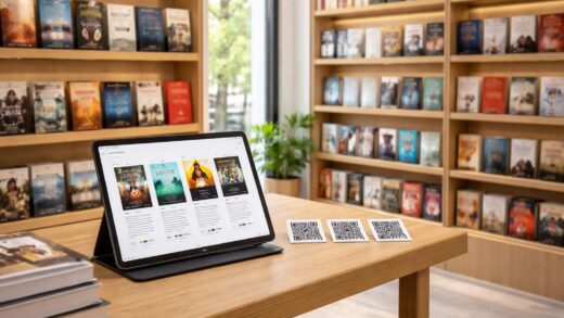 découvrez notre coin best-sellers interactif avec qr codes et fiches accessibles sur tablette samsung, pour une expérience de lecture innovante et pratique.