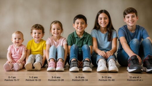 découvrez comment déterminer l'âge idéal de votre enfant en fonction de sa pointure de chaussure grâce à nos conseils pratiques et faciles à suivre.