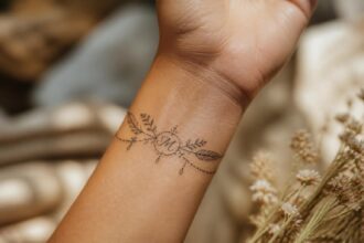 découvrez notre bijou bohème chic, un bracelet tatouage personnalisé avec initiale, symbole unique pour affirmer votre personnalité avec élégance.