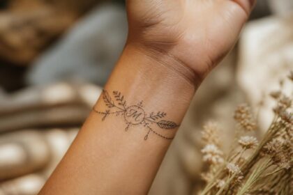découvrez notre bijou bohème chic, un bracelet tatouage personnalisé avec initiale, symbole unique pour affirmer votre personnalité avec élégance.