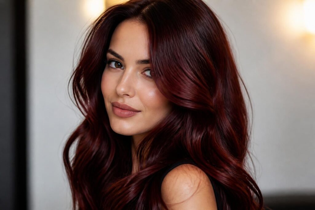 découvrez comment adopter le cheveux acajou foncé, une couleur chic et intense qui sublime votre style avec élégance et profondeur.